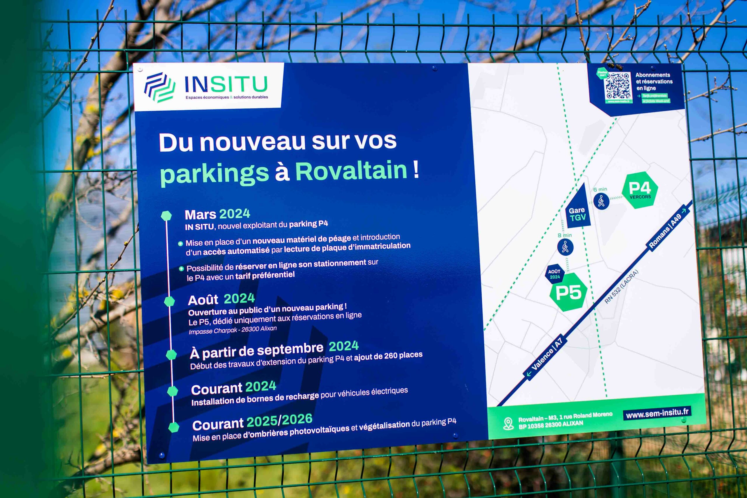 Print | Signalétique Parking P4 Rovaltain | Sem In Situ | Bonne Nouvelle, Agence de communication Valence
