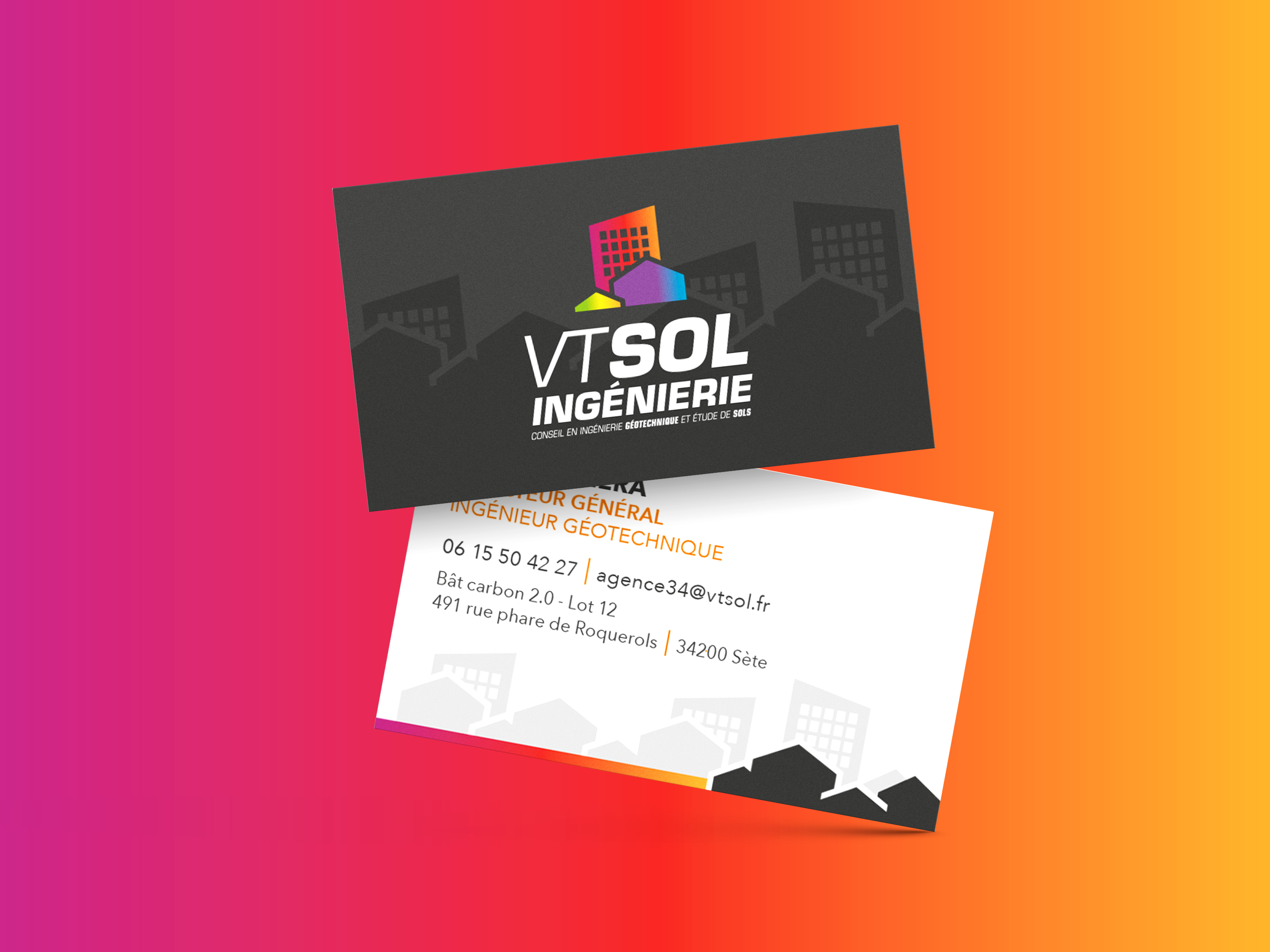 VT SOL INGENIERIE | Branding | Cartes de Visites | Bonne Nouvelle, Valence, Drôme, Rhône Alpes